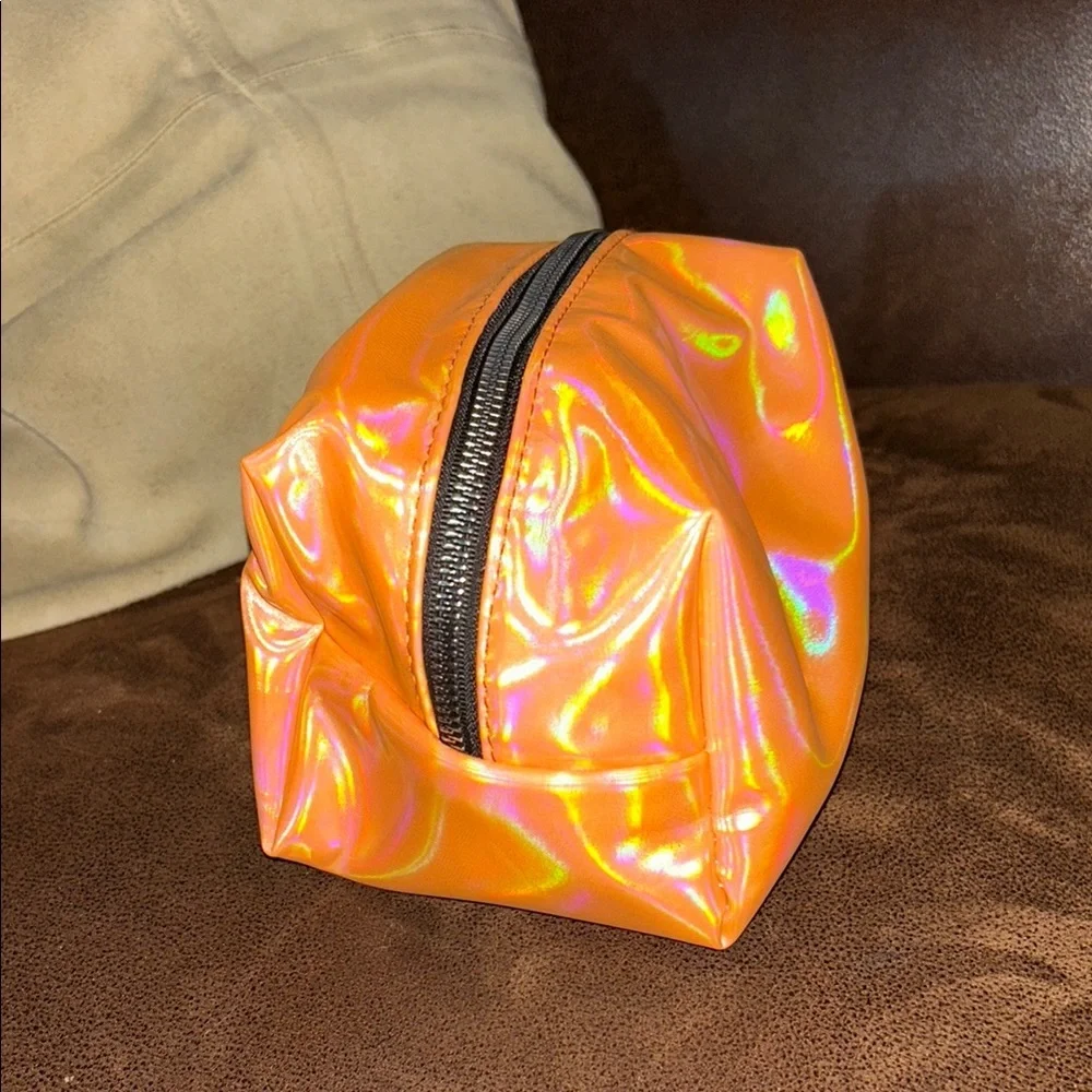 Nicole by Nicole Miller Iridescent Orange Cosmetic Bag